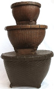 Lombok Woven Bamboo Covered Baskets